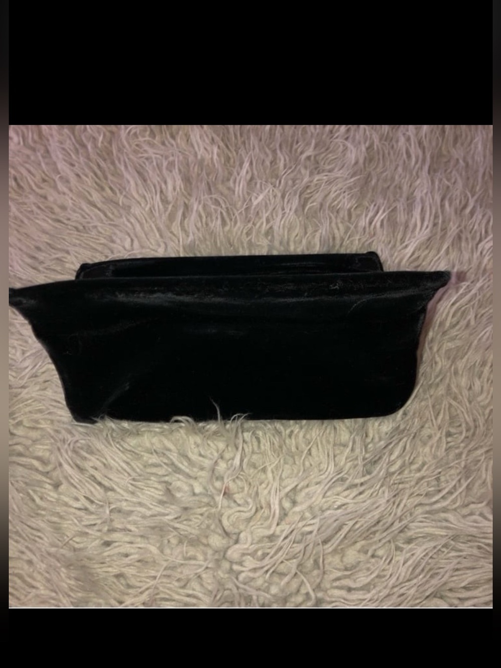Mid-century 1950s Bobbie Jerome black velvet clutch